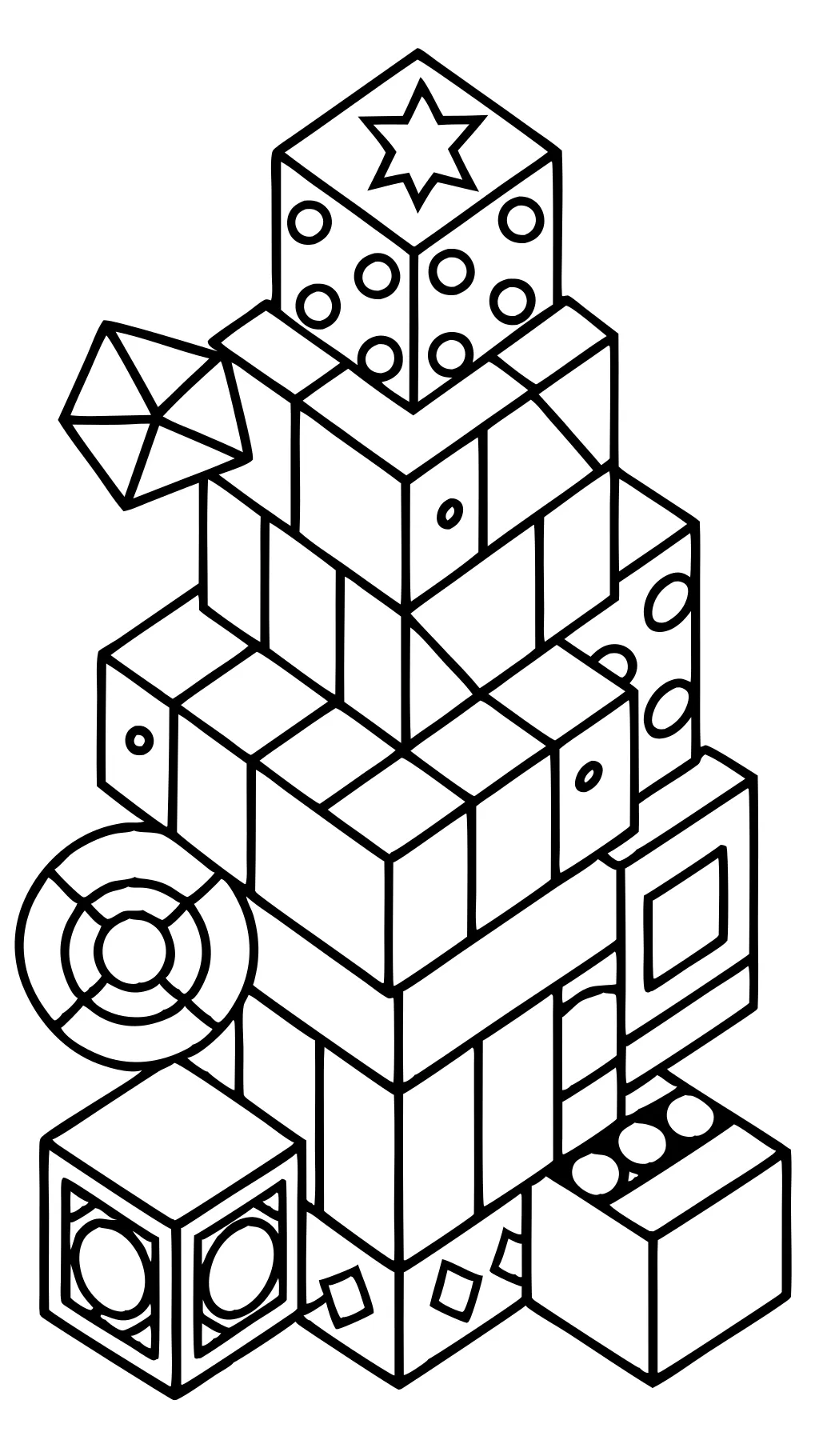 blocks coloring page